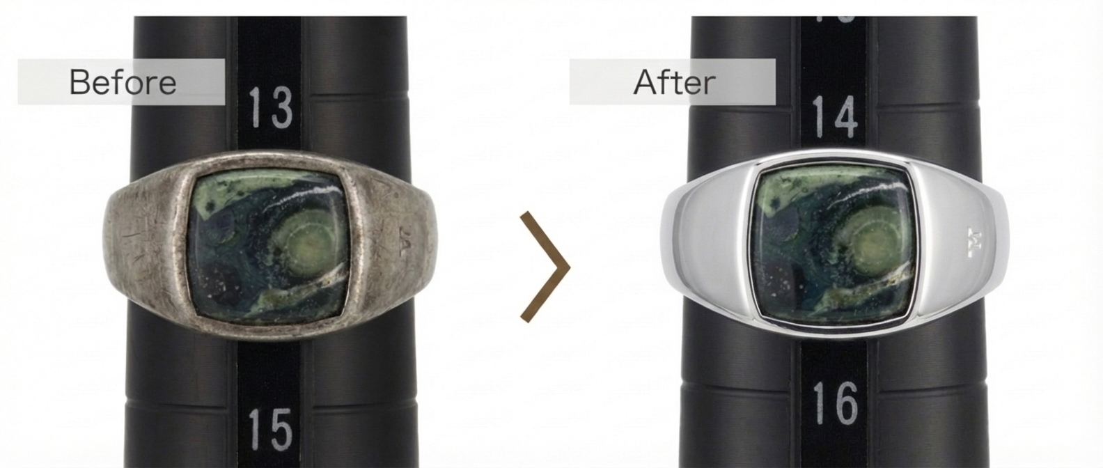 シグネットリング Before/After